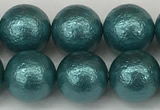 CSB2334 15.5 inches 12mm round wrinkled shell pearl beads wholesale