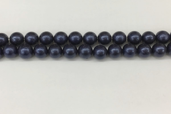 CSB2343 15.5 inches 10mm round wrinkled shell pearl beads wholesale