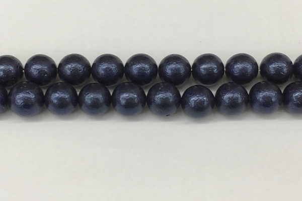 CSB2346 15.5 inches 16mm round wrinkled shell pearl beads wholesale