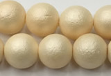 CSB2393 15.5 inches 10mm round matte wrinkled shell pearl beads