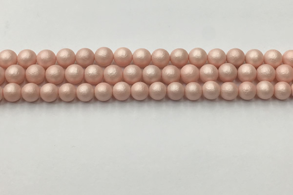 CSB2411 15.5 inches 6mm round matte wrinkled shell pearl beads