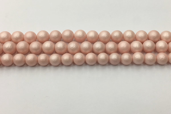 CSB2412 15.5 inches 8mm round matte wrinkled shell pearl beads