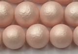 CSB2413 15.5 inches 10mm round matte wrinkled shell pearl beads