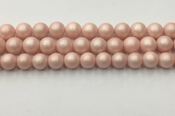 CSB2414 15.5 inches 12mm round matte wrinkled shell pearl beads