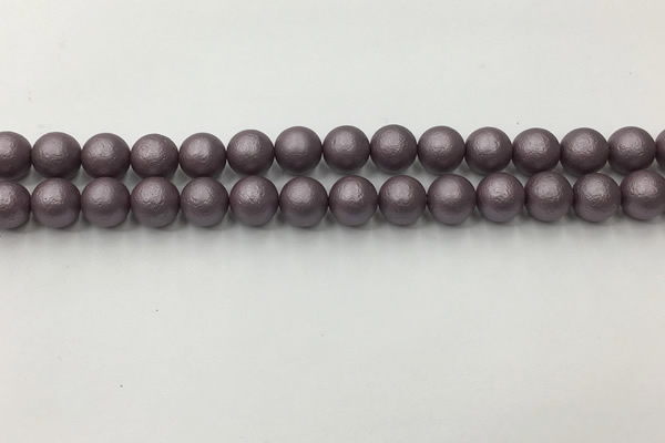 CSB2442 15.5 inches 8mm round matte wrinkled shell pearl beads