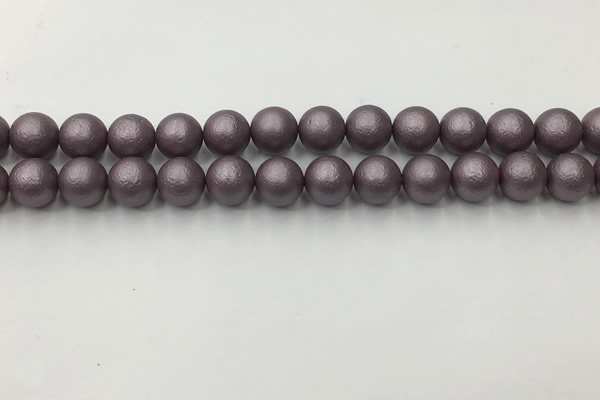 CSB2443 15.5 inches 10mm round matte wrinkled shell pearl beads