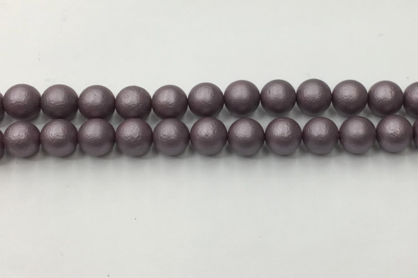 CSB2444 15.5 inches 12mm round matte wrinkled shell pearl beads