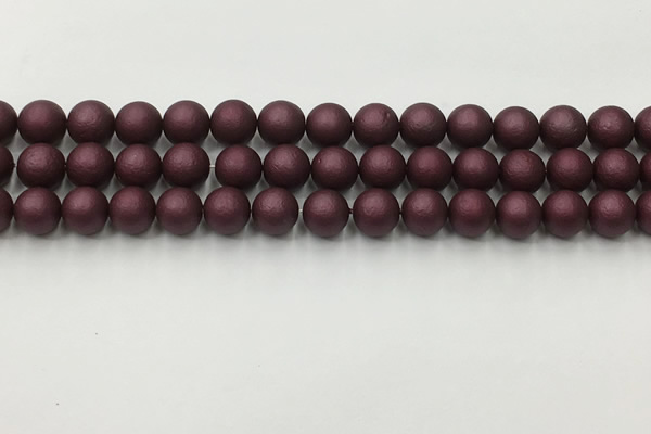 CSB2451 15.5 inches 6mm round matte wrinkled shell pearl beads