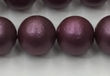 CSB2463 15.5 inches 10mm round matte wrinkled shell pearl beads