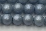 CSB2471 15.5 inches 6mm round matte wrinkled shell pearl beads