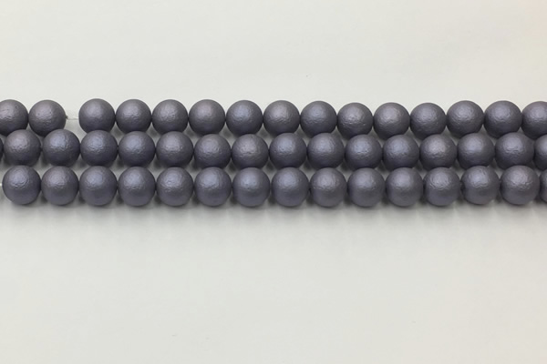 CSB2481 15.5 inches 6mm round matte wrinkled shell pearl beads