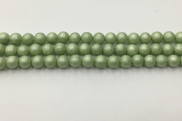 CSB2532 15.5 inches 8mm round matte wrinkled shell pearl beads