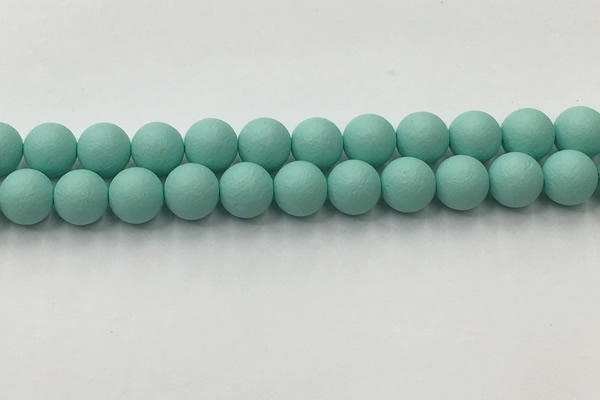 CSB2554 15.5 inches 12mm round matte wrinkled shell pearl beads