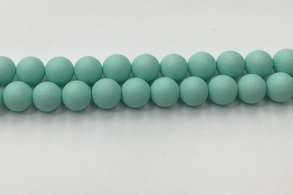 CSB2556 15.5 inches 16mm round matte wrinkled shell pearl beads