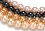 CSB27 16 inches 8mm round shell pearl beads Wholesale