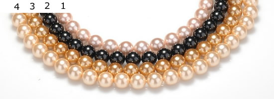 CSB27 16 inches 8mm round shell pearl beads Wholesale