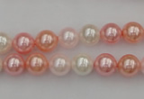 CSB302 15.5 inches 8mm round mixed color shell pearl beads