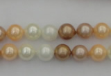 CSB311 15.5 inches 8mm round mixed color shell pearl beads