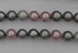 CSB315 15.5 inches 8mm round mixed color shell pearl beads