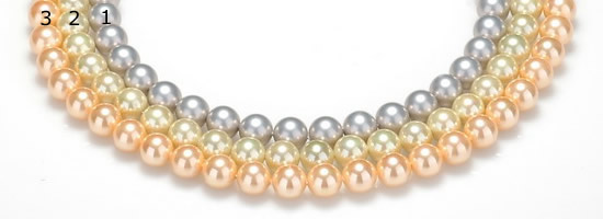 CSB32 16 inches 8mm round shell pearl beads Wholesale