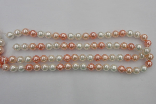 CSB321 15.5 inches 10mm round mixed color shell pearl beads