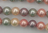 CSB324 15.5 inches 10mm round mixed color shell pearl beads