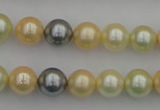 CSB333 15.5 inches 10mm round mixed color shell pearl beads