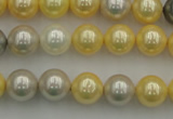 CSB334 15.5 inches 10mm round mixed color shell pearl beads