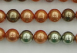 CSB343 15.5 inches 10mm round mixed color shell pearl beads