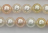 CSB350 15.5 inches 12mm round mixed color shell pearl beads