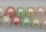 CSB352 15.5 inches 12mm round mixed color shell pearl beads