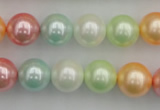 CSB353 15.5 inches 12mm round mixed color shell pearl beads