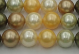 CSB360 15.5 inches 12mm round mixed color shell pearl beads