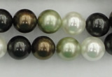 CSB362 15.5 inches 12mm round mixed color shell pearl beads