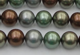 CSB367 15.5 inches 12mm round mixed color shell pearl beads