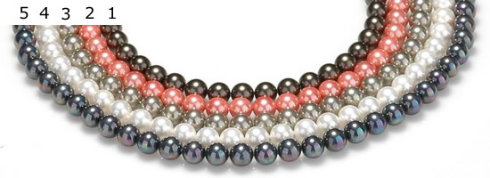 CSB37 16 inches 8mm round shell pearl beads Wholesale