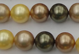 CSB375 15.5 inches 14mm round mixed color shell pearl beads