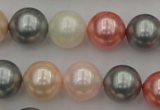 CSB376 15.5 inches 14mm round mixed color shell pearl beads