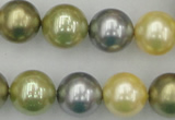 CSB380 15.5 inches 14mm round mixed color shell pearl beads