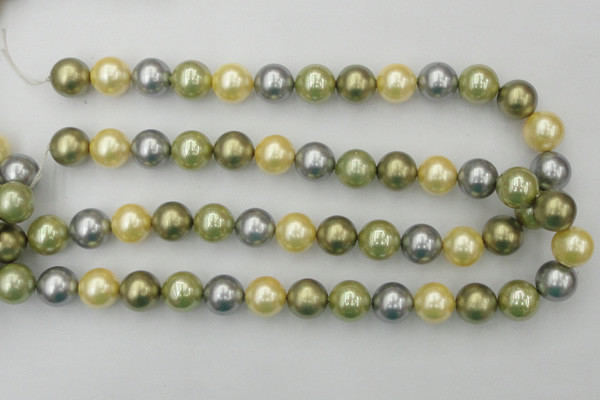 CSB380 15.5 inches 14mm round mixed color shell pearl beads