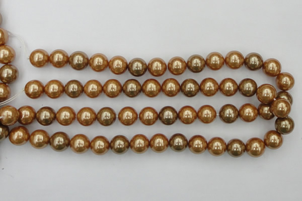 CSB387 15.5 inches 14mm round mixed color shell pearl beads