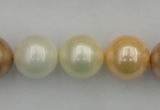 CSB392 15.5 inches 16mm round mixed color shell pearl beads