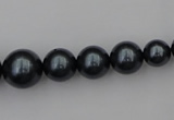 CSB405 15.5 inches 8mm - 16mm round shell pearl beads