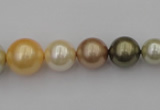 CSB407 15.5 inches 8mm - 16mm round mixed color shell pearl beads