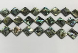 CSB4121 15.5 inches 14*14mm diamond abalone shell beads wholesale