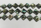 CSB4122 15.5 inches 16*16mm diamond abalone shell beads wholesale