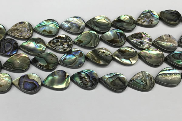 CSB4139 15.5 inches 15*20mm flat teardrop abalone shell beads