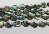 CSB4140 15.5 inches 18*25mm flat teardrop abalone shell beads