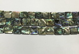 CSB4146 15.5 inches 14*14mm square abalone shell beads wholesale