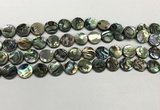 CSB4169 15.5 inches 10mm coin abalone shell beads wholesale